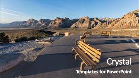  Presentation with las vegas nevada - Presentation theme enhanced with rock canyon national conservation area background and a dark gray colored foreground
