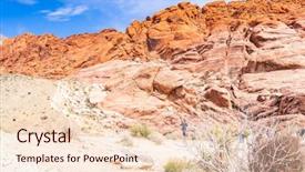  Presentation with las vegas nevada - Cool new PPT theme with rock canyon national conservation area backdrop and a lemonade colored foreground