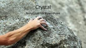  Presentation with rock climber - Beautiful slides featuring free climbing - rock climber element of design backdrop and a light gray colored foreground