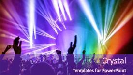  Presentation with rock music - Slides having rock concert in nightclub background and a violet colored foreground
