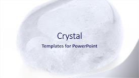  Presentation with free about crystal gemstones - Presentation design with rock crystal isolated on white background and a sky blue colored foreground