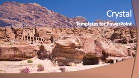  Presentation with petra - Cool new theme with rock cut architecture in petra backdrop and a teal colored foreground