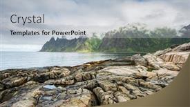  Presentation with jaw - PPT theme featuring rock-davil-s-jaw-norwey background and a light gray colored foreground