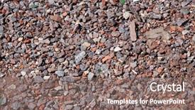  Presentation with granite - PPT theme with rock dumps - natural background of granite chips background and a gray colored foreground