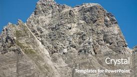  Presentation with alps - PPT theme with rock face of albanian alps background and a gray colored foreground