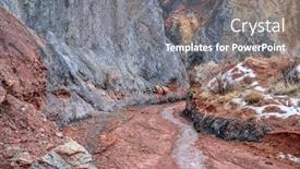  Presentation with moab - Audience pleasing slide set consisting of rock-formation-and-steep-cliff backdrop and a gray colored foreground