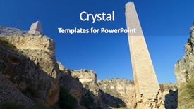  Presentation with rock stone - Theme featuring rock-formation-and-stone-pillar background and a ocean colored foreground