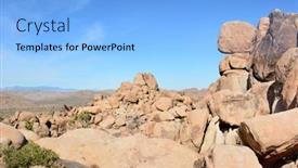  Presentation with joshua tree national park - Theme consisting of rock-formation-at-joshua-tree background and a light blue colored foreground