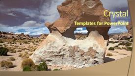  Presentation with erosion - Colorful PPT theme enhanced with rock formation wind erosion sculptures sand stone and makes hole in stone eroded rock in bolivian andes semi desert of the altiplano a landmark in the desolated landscape backdrop and a tawny brown colored foreground