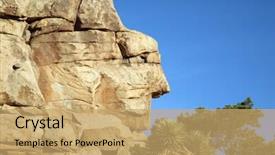  Presentation with joshua tree national park - Cool new slide set with rock formation with a face in it at joshua tree national park yucca valley in mohave desert california usa backdrop and a coral colored foreground