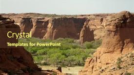  Presentation with rock - Slides with rock formations and canyon de chelly background and a tawny brown colored foreground