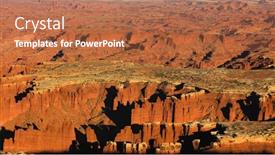  Presentation with scenic - Amazing PPT layouts having rock-formations-at-scenic-canyon backdrop and a red colored foreground