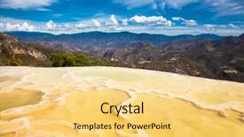  Presentation with mineral - PPT layouts featuring rock formations in oaxaca mexico background and a yellow colored foreground