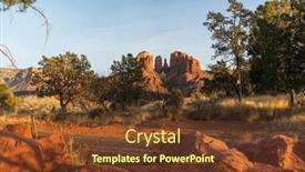  Presentation with southwest - Slide deck with rock-formations-in-the-american background and a  colored foreground