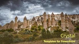  Presentation with cappadocia - Theme featuring rock-formations-in-the-love background and a  colored foreground
