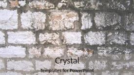  Presentation with texture - PPT theme consisting of rock foundation - grey stone wall texture background and a  colored foreground