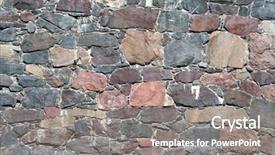  Presentation with stone - Theme consisting of rock foundation - irregular old stone wall background background and a gray colored foreground