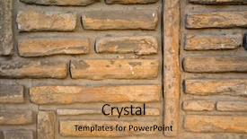  Presentation with rock stone - PPT theme with rock foundation - stone wall background background and a coral colored foreground