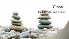  Presentation with foundation - Presentation theme having rock foundation - two stacks of stones background and a white colored foreground