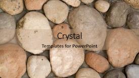  Presentation with rock wall - Slide set consisting of rock foundation - wall stones background and a coral colored foreground