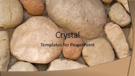  Presentation with rock wall - Cool new PPT theme with rock foundation - wall stones backdrop and a  colored foreground
