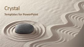  Presentation with zen stone - Colorful theme enhanced with rock garden zen buddhism meditation backdrop and a lemonade colored foreground