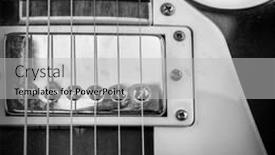  Presentation with musical instrument - Audience pleasing slide deck consisting of rock guitar close-up view part of guitar very popular musical instrument of the world backdrop and a light gray colored foreground