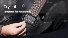  Presentation with heavy metal - Colorful presentation enhanced with rock guitarist backdrop and a dark gray colored foreground