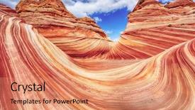  Presentation with awesome - Beautiful PPT layouts featuring rock layers - wave is an awesome vivid backdrop and a coral colored foreground