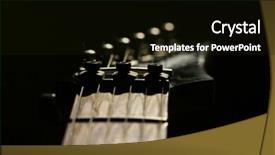  Presentation with mechanics - Beautiful slides featuring rock mechanics - guitar head backdrop and a  colored foreground