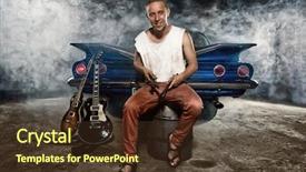  Presentation with garage car - Beautiful theme featuring christmas holidays technology and people backdrop and a  colored foreground.