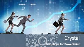  Presentation with mechanics - PPT theme consisting of rock mechanics - teamwork concept with business people background and a seafoam green colored foreground