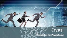  Presentation with mechanics - Presentation theme with rock mechanics - teamwork concept with business people background and a seafoam green colored foreground