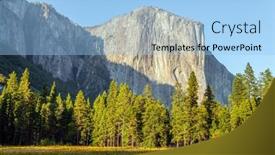  Presentation with yosemite - Audience pleasing slide set consisting of rock-monolith-el-capitan-yellow backdrop and a light blue colored foreground