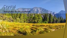  Presentation with world heritage - Slides having rock-monolith-el-capitan-yosemite background and a light blue colored foreground