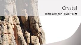  Presentation with rock painting - Slide deck having rock mountain slope foreground close background and a white colored foreground