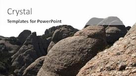  Presentation with rock painting - Beautiful PPT theme featuring rock mountain slope foreground close backdrop and a white colored foreground