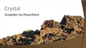  Presentation with rock painting - Audience pleasing slide set consisting of rock mountain slope foreground close backdrop and a white colored foreground
