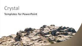  Presentation with rock painting - Colorful presentation enhanced with rock-mountain-slope-foreground-close backdrop and a white colored foreground