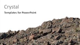 Presentation with element - PPT theme having rock-mountain-slope-foreground-close background and a white colored foreground