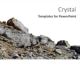 Rock Mountain Slope Foreground Close PPT template 88 | CrystalGraphics