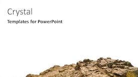  Presentation with rock painting - Amazing PPT theme having rock-mountain-slope-foreground-close backdrop and a white colored foreground