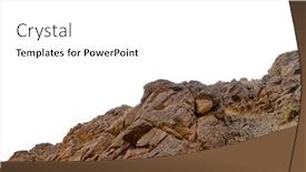  Presentation with rock painting - Cool new slide set with rock-mountain-slope-foreground-close backdrop and a white colored foreground