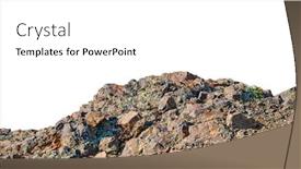  Presentation with rock painting - Beautiful slide deck featuring rock-mountain-slope-foreground-close backdrop and a white colored foreground