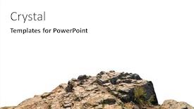  Presentation with rock painting - Slide set having rock-mountain-slope-foreground-close background and a white colored foreground