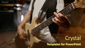  Presentation with rock band - Slides consisting of rock-music-band-performance background and a tawny brown colored foreground