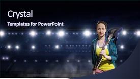  Presentation with heavy metal - Colorful slides enhanced with rock musician at concert mixed backdrop and a wine colored foreground