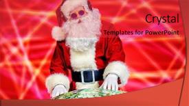  Presentation with disco ball - Amazing slides having rock n roll lights - santa claus dj near brilliant backdrop and a red colored foreground