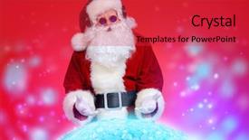  Presentation with disco ball - Beautiful theme featuring rock n roll lights - santa claus dj near brilliant backdrop and a red colored foreground