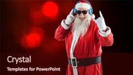  Presentation with music rock roll - Cool new slides with rock n roll santa claus backdrop and a wine colored foreground